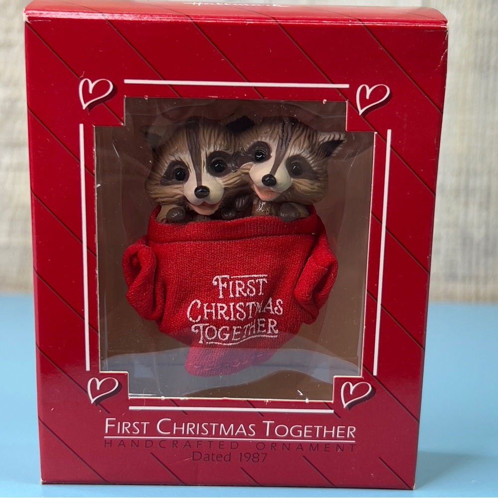 Hallmark First Christmas Together Dated 1987 Handcrafted Ornament